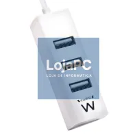 EWENT EW1122 MINI-HUB USB 4 PORTAS BRANCO — imagem 3