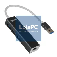iggual Hub USB-A 3 portas USB 3.0 + RJ45 Gigabit — imagem 1