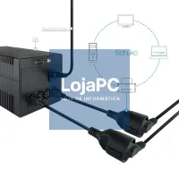 Nanocable Cabo Adaptador C14/M a CEE7/H, 25cm — imagem 2