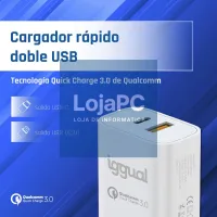 iggual Carregador duplo USB QC3.0 + tipo C PD 20W — imagem 2