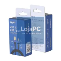 iggual Cabo USB-A a tipo C 3A 100 cm trenzado LED — imagem 3