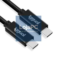 iggual Cabo USB-C 3.2 Gen2x2 100W 5A 4K 1m nylon — imagem 2