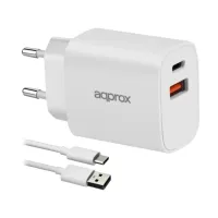 APPROX CARREGADOR 20W QC 1 X USB A+ 1 X USB C+CABO — imagem 1