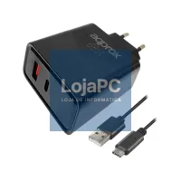 APPROX CARREGADOR 65W QC 1 X USB A+ 1 X USB C+CABO — imagem 1
