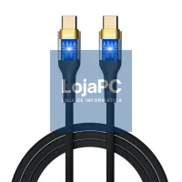 iggual Cabo USB-C a tipo C 3A 100 cm trenzado LED — imagem 1