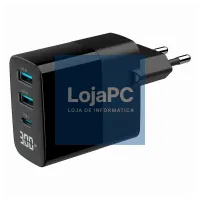 Gembird Carregador rápido3 USB GaN, 30 W LCD — imagem 1