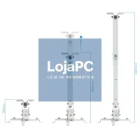 Tooq PJ2012T-W Suporte Projector Tecto Branco — imagem 3