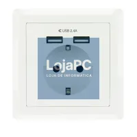 Nanocable Base de ficha parede schuko+2USB 2.4A — imagem 2