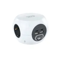 Nanocable Base de enchufes com 4 USB Branco — imagem 1