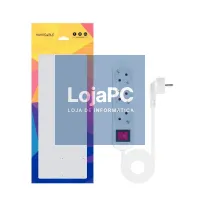 Nanocable Extensão 3 Tomadas Interruptor Branco — imagem 3