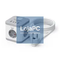 Ewent EW3863 Extensão 3 Tomadas SHUCKO+2USB-A+2USB-C — imagem 1