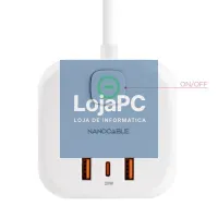 Nanocable Base de ficha com 3 USB c/ interruptor — imagem 3