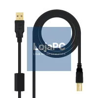 Nanocable Cabo USB 2.0 Impressora Ferrita 5 M — imagem 1