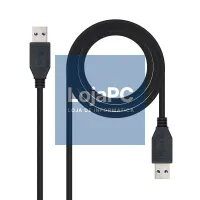 Nanocable Cabo USB 3.0, tipo A/M-A/M, Preto, 1m — imagem 1