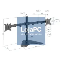 iggual SSM02 Suporte secretária 2 monitores 13"-32" — imagem 2