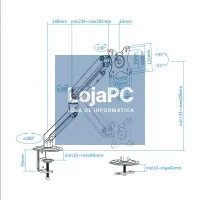 Tooq DB4032TNR-G Suporte de mesa monitor/tv 17-32" — imagem 5