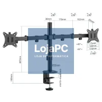 iggual SPM02 Suporte pinza mesa 2 monitores 17-32" — imagem 2