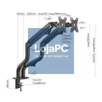 iggual SPMP02 Suporte pinza 2 monitores 17"-32"pro — imagem 2