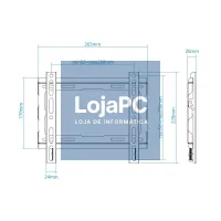 Tooq Suporte de parede LP1043F-B ecrãs 23"-43" — imagem 3
