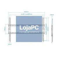 Tooq Suporte de parede LP1080F-B ecrãs 37"-80" — imagem 3