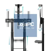 Tooq FS20400HM-B Suporte de chão 60"-100" regulável — imagem 5