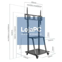 iggual GOLIAT Suporte TV com rodas 37"-100" 150kg — imagem 2