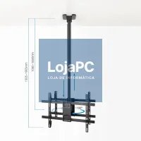 Tooq LPCE2286TSLI-XL-B Suporte de tecto 2 TV 43"-86" — imagem 3