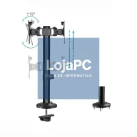 Tooq DB1132TN-B Suporte de mesa 2 ecrãs 17"-32" — imagem 3