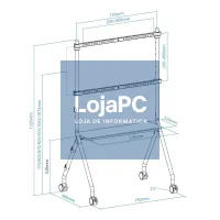 Tooq iLove Suporte de chão ecrãs 49"-80" Branco — imagem 2