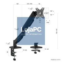 iggual SPMP01-A Suporte pinza 1 monitor 17-34" pro — imagem 3