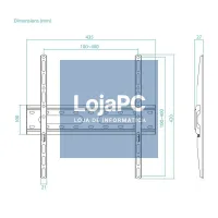 Tooq LP1027F-B Suporte Fixo 32"-70", Preto — imagem 3