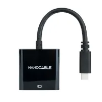 Nanocable Conversor USB-C/M a VGA/H Preto 10cm — imagem 1