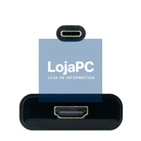 Nanocable Conversor USB-C/M a HDMI/H Preto 15cm — imagem 3