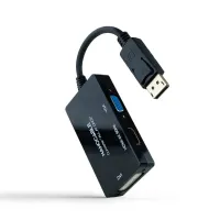 Nanocable Conversor DP a HDMI/DVI/VGA Preto 20 cm — imagem 1