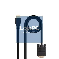 Nanocable Conversor HDMI a VGA M-M, 1.8 m Preto — imagem 1