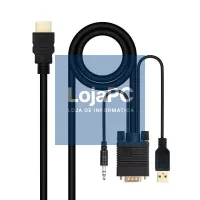 Nanocable Conversor HDMI a VGA-Jack-UBS, 1.8 m — imagem 1