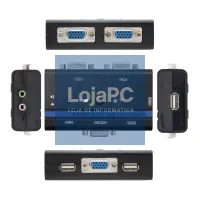 Nanocable KVM Switch VGA USB 1u-2PC+Cabo — imagem 3