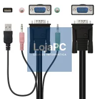 Nanocable KVM Switch VGA USB 1u-2PC+Cabo — imagem 5
