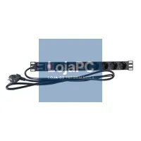 2LAN Extensão 19" 8 Schukos Interruptor — imagem 1