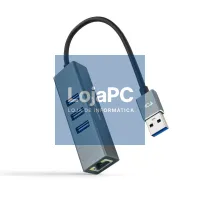Nanocable Conversor USB 3.0 Ethernet + 3xUSB 3.0 — imagem 1
