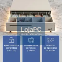 iggual Cajón portamonedas IRON-30W 42cm 5+5 branco — imagem 3
