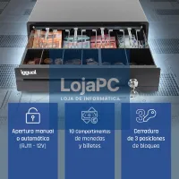 iggual Cajón Portamonedas IRON-10 38cm 4+6 preto — imagem 3