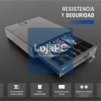 iggual Cajón Portamonedas IRON-10 38cm 4+6 preto — imagem 5
