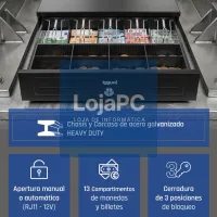 iggual Cajón portamonedas IRON-HD 41cm 5+8 preto — imagem 3