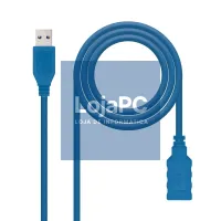 Nanocable Cabo USB 3.0, A/M-A/H, Azul, 1 m — imagem 1
