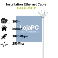 Ewent Bobina Cabo de rede Cat. 6 U/UTP, PVC, 305mt — imagem 1