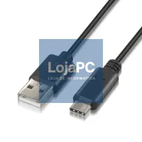 Aisens Cabo USB 2.0 3A USB-C/M-A/M preto 1.0m — imagem 2