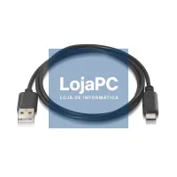 Aisens Cabo USB 2.0 3A USB-C/M-A/M preto 1.0m — imagem 1