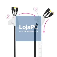 Nanocable Organizador cabos flex. 25mm 1 M Branco — imagem 3
