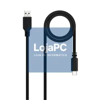Nanocable Cabo USB 2.0 3A USB-C-M/M 1.5M Preto — imagem 1